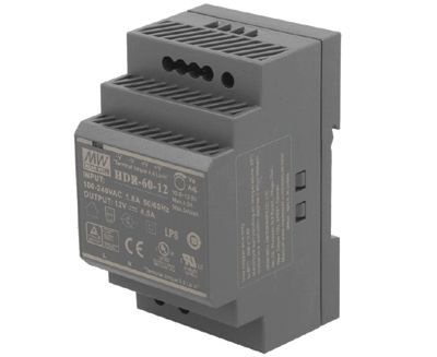 Strömkälla för hakmaskin DIN-skena 12Vdc 4,5A 54W (HDR-60-12)