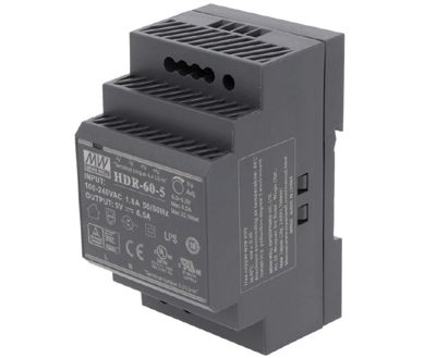 Strömkälla för krossare DIN-skena 5Vdc 6,5A 32,5W (HDR-60-5)