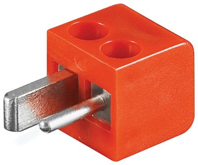 DIN-högtalaruttag hane skruvanslutning röd