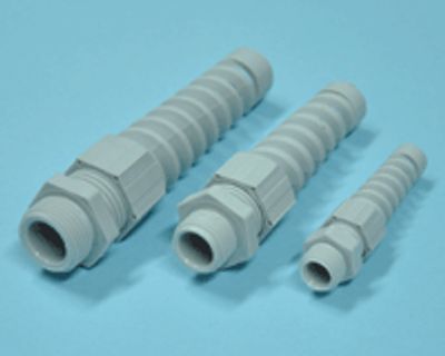 Bussningstätning med böjskydd grå plast PG13,5