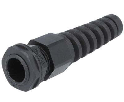 Bussningstätning med böjskydd IP68 plast PG11 svart (EG-11SR)