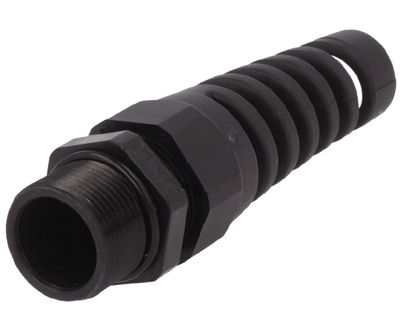 Bussningstätning med böjskydd IP68 plast PG16 svart (53015840)