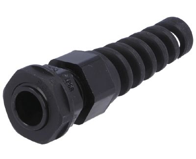 Bussningstätning med böjskydd IP68 plast PG9 svart (EGRWW9SR)