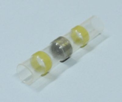 Förlängningskontakt med lödspets / krympslang gul 4-6mm²
