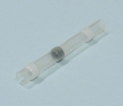 Förlängningskontakt med lödspets / krympslang vit 0,2-0,5mm²