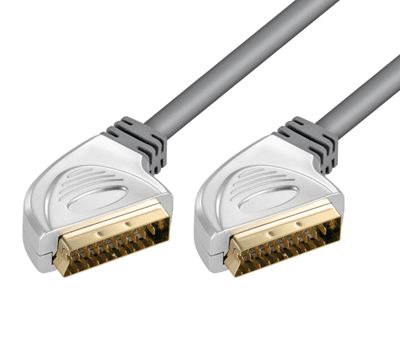 SCART-anslutningskabel förgylld 10m *