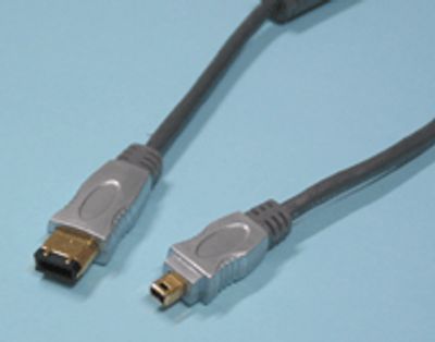 FireWire-anslutningskabel 6/4-polig grå 5m *