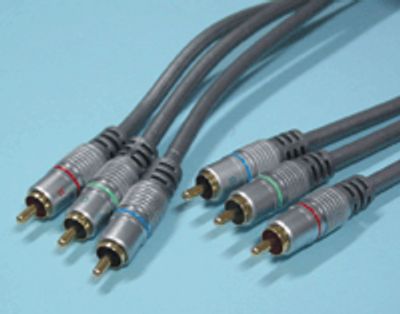 RGB/komponentvideokabel, förgylld 5m *