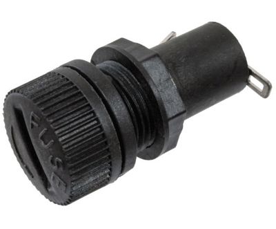 Säkringshållare för panel 5x20mm 6,3A 250Vac