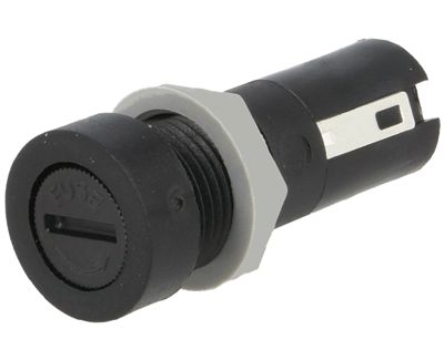 Säkringshållare för panel 5x20mm 10A 250Vac IP40 (PTF/55)