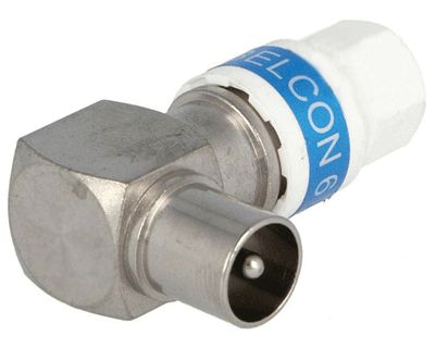 IEC-antennkontakt med snabbkoppling vinklad 75 ohm hane (99909692)