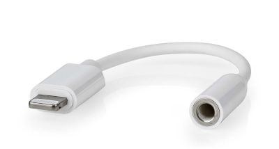 Lightning ljudanslutningskabel 6,5 cm vit