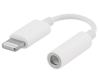 Lightning ljudkabel med mikrofonanslutning 0,1m vit