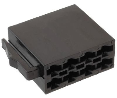 ISO-kontaktkropp 8-polig hona svart strömkontakt (331433)