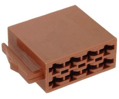ISO-kontaktkropp 8-polig hona brun högtalarkontakt (331431)