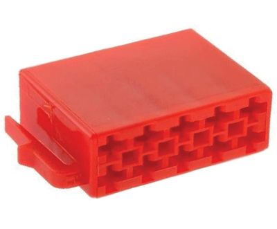 ISO-kontaktkropp 10-polig hona röd AUX-anslutning (331440)