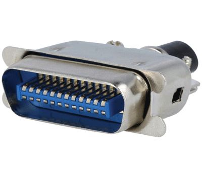 Centronics-kontakt lödbar 24-polig hane