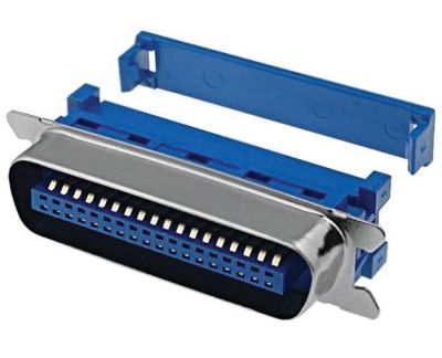 Centronics-kontakt för flatkabel 36-polig hane