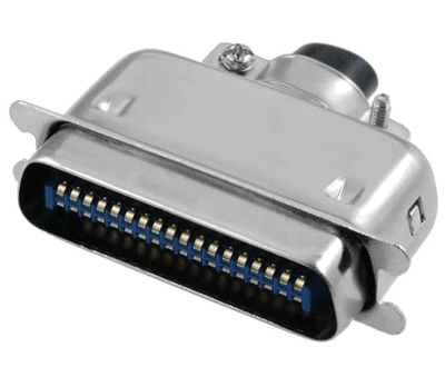 Centronics-kontakt lödbar 36-polig hane