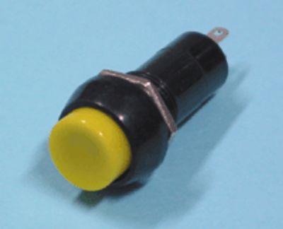 Tryckknapp, självåterställande 1xOFF-(ON) 3A 125Vac gul