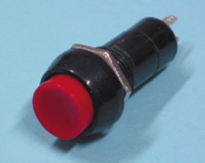 Tryckströmbrytare 1xON-OFF 3A 125Vac röd