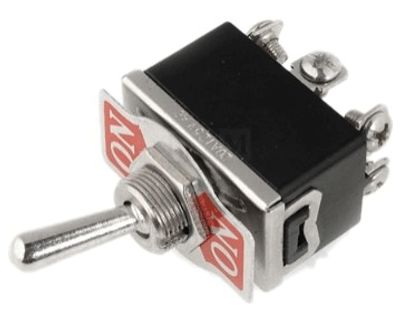 Spakströmbrytare 10A 250Vac 2xON-ON (KN3(C)202AA2)