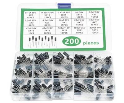 Elektrolytkondensatorserie 0,1-220uF 200 st
