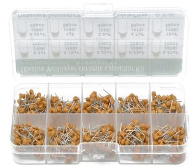 Keramisk kondensatorsats 100nF-10uF 500 st