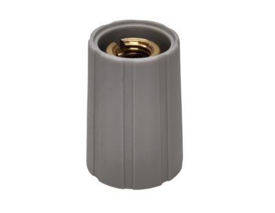 Apparatknopp, nylon 4mm/15mm grå