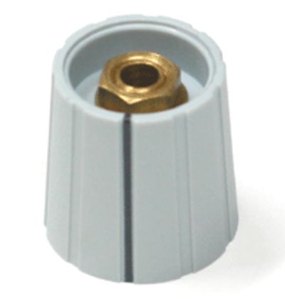 Enhetshylsa, nylon 6,35 mm/21 mm grå med linje