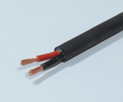 Rund högtalarkabel 2x4mm² svart CU
