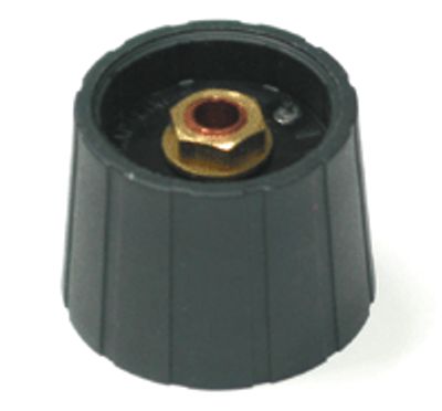 Apparatknopp, nylon 6mm/29mm svart