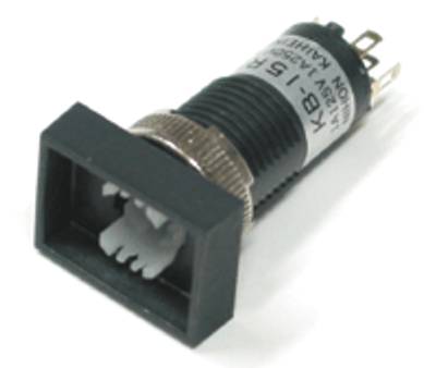 Tryckströmbrytare med kontrollampa, 1xON-ON, 1A 250Vac/30Vdc