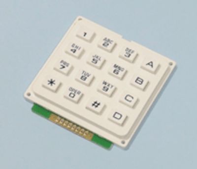 Tangentbord 4x4 alfanumeriskt vitt