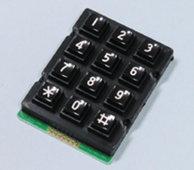 Tangentbord 3x4 numeriskt svart