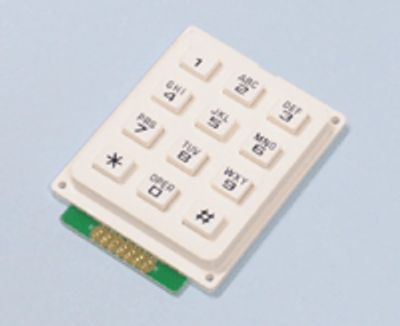 Tangentbord 3x4 alfanumerisk vit