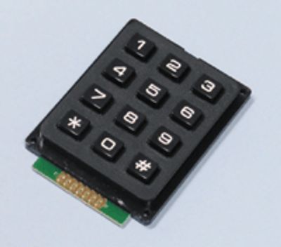 Tangentbord 3x4 numeriskt svart