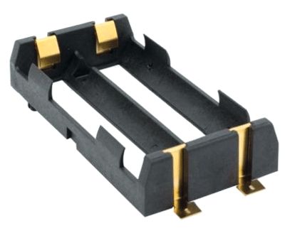 Batterihållare för kretskort 2x18650
