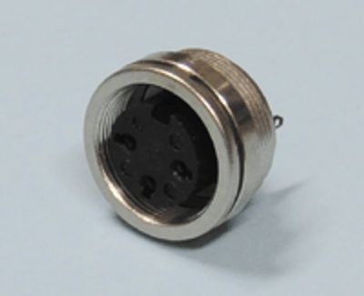 DIN-chassikontakt med skruvlåsning 3-polig hona