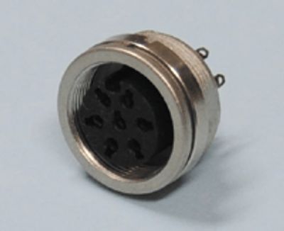 DIN-chassikontakt med skruvlåsning 7-polig hona