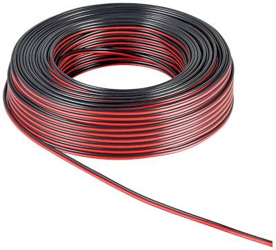 Högtalarkabel 2x0,75mm² röd/svart CCA 50m/rulle