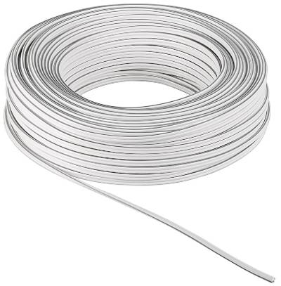 Högtalarkabel 2x0,75mm² vit CCA 10m/rulle