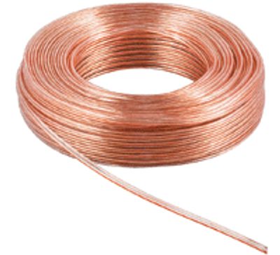 Högtalarkabel 2x1,5mm² klar CU 25m/rulle