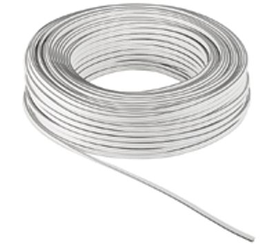 Högtalarkabel 2x0,75mm² vit CU 25m/rulle