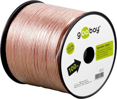 Högtalarkabel 2x0,75mm² klar CU 100m/rulle Högtalarkabel 2x0,75mm² klar CU 100m/rulle