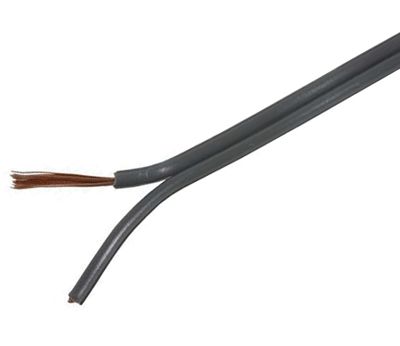 Högtalarkabel 2x0,75mm² mörkgrå CU