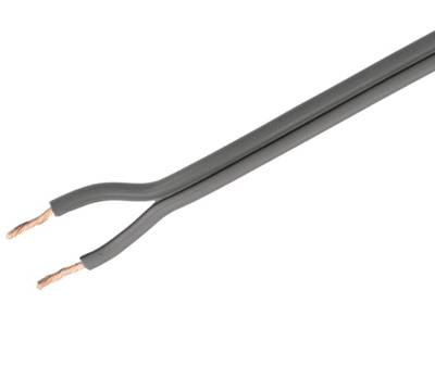 Högtalarkabel 2x1,0mm² grå CU