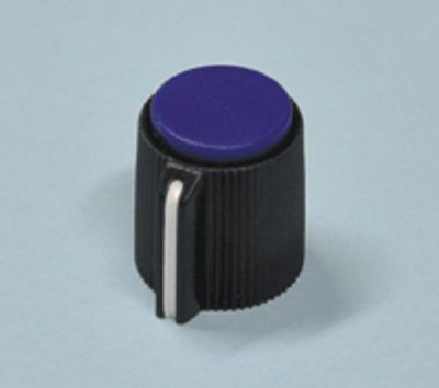 Enhetshandtag plast 6,35mm/13mm svart/blå