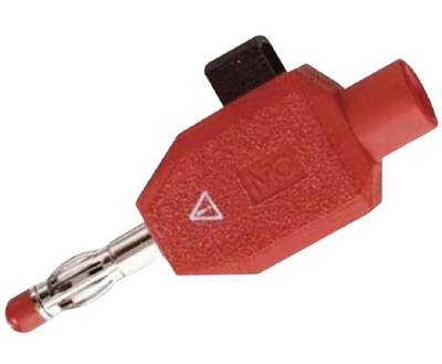 Bananplugg 4 mm fjäderfäste röd