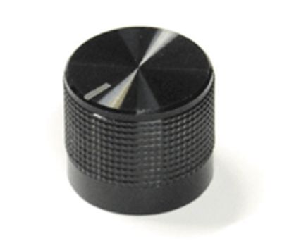 Svart aluminiumknopp 6mm/20mm